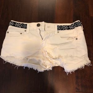 White American Eagle jean shorts